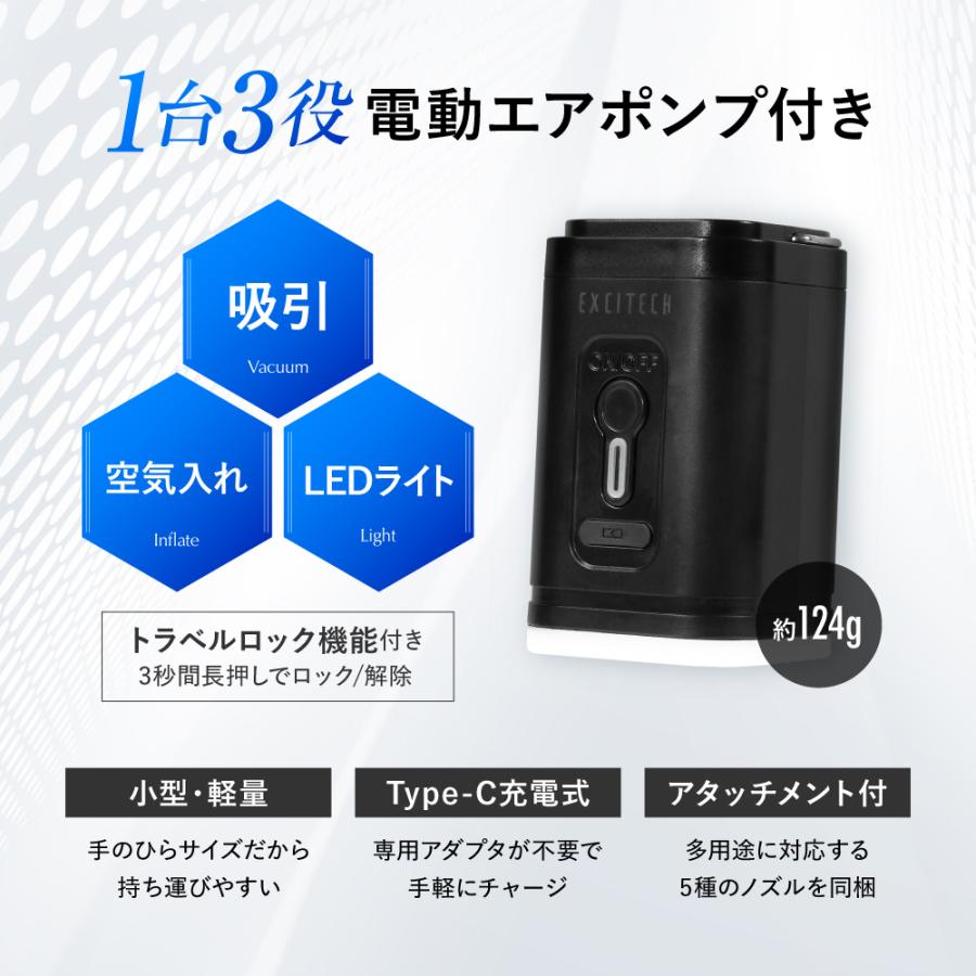 EXCITECH 圧縮バッグ トラベルポーチ 圧縮ポーチ (現役客室乗務員監修