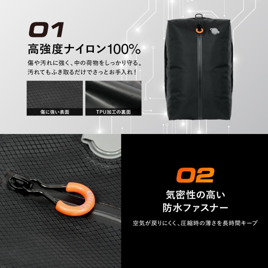 EXCITECH (トラベルクーポン配布中) 圧縮バッグ トラベルポーチ 圧縮