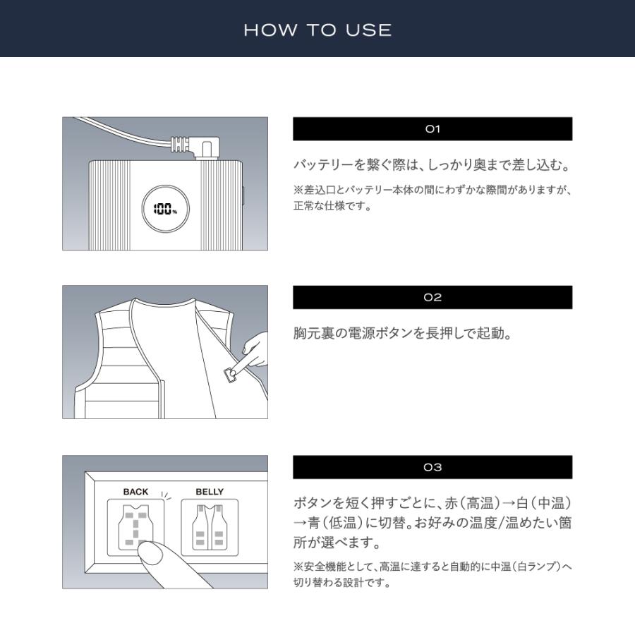 電熱ベスト インナー (国内品質試験済×国内企業企画) モバイルバッテリー付き 20000mAh 電熱ジャケット ヒーターベスト ヒートベスト 作業着 超軽量 男女兼用 | EXCITECH | 14