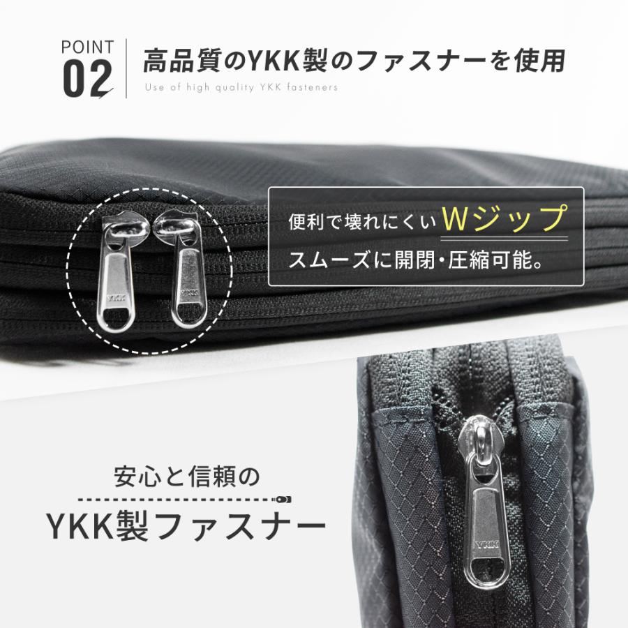 EXCITECH (3点セット) トラベルポーチセット 圧縮ポーチ (現役客室