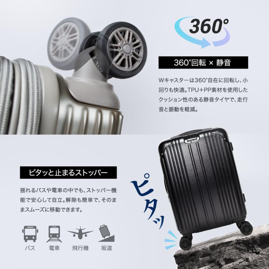 EXCITECH スーツケース m (現役CA監修) キャリーケース Mサイズ