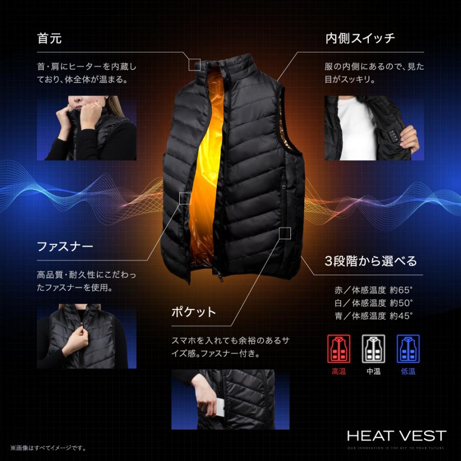 EXCITECH 電熱ベスト (日本企業企画) モバイルバッテリー付き EXCITECH 電熱ベスト (日本企業企画) モバイルバッテリー付き