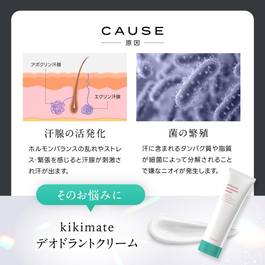 kikimate（キキメイト） 制汗剤 ワキガ 薬用 デオドラント クリーム 脇