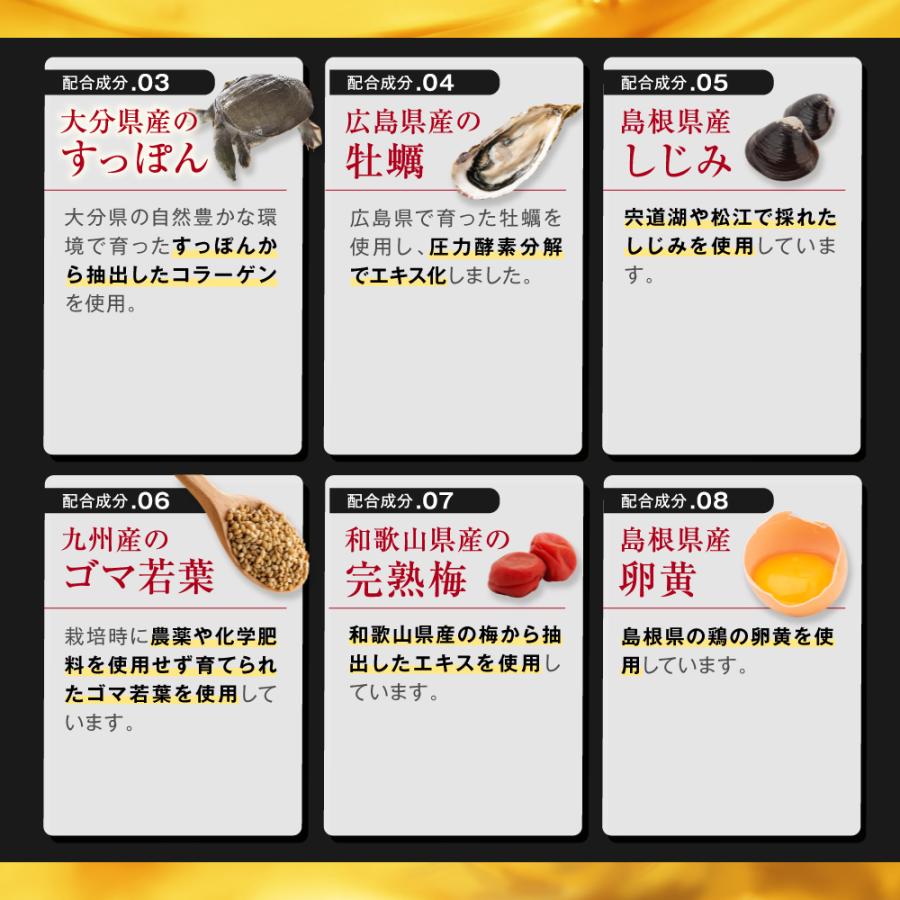 すっぽん黒酢 サプリ (モンドセレクション受賞) にんにく すっぽん 黒酢 サプリメント 亜鉛 アルギニン にんにく卵黄 牡蠣 しじみ 亜麻仁油 純国産 PURELAB | PURELAB | 06
