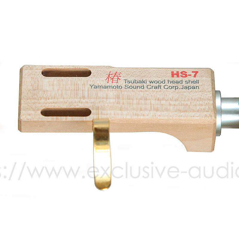 レコードプレーヤー ターンテーブル ヘッドシェル 山本音響工芸  HS-7 木製ヘッドシェル 軽量ヘッドシェル 音質向上   椿材製の画像