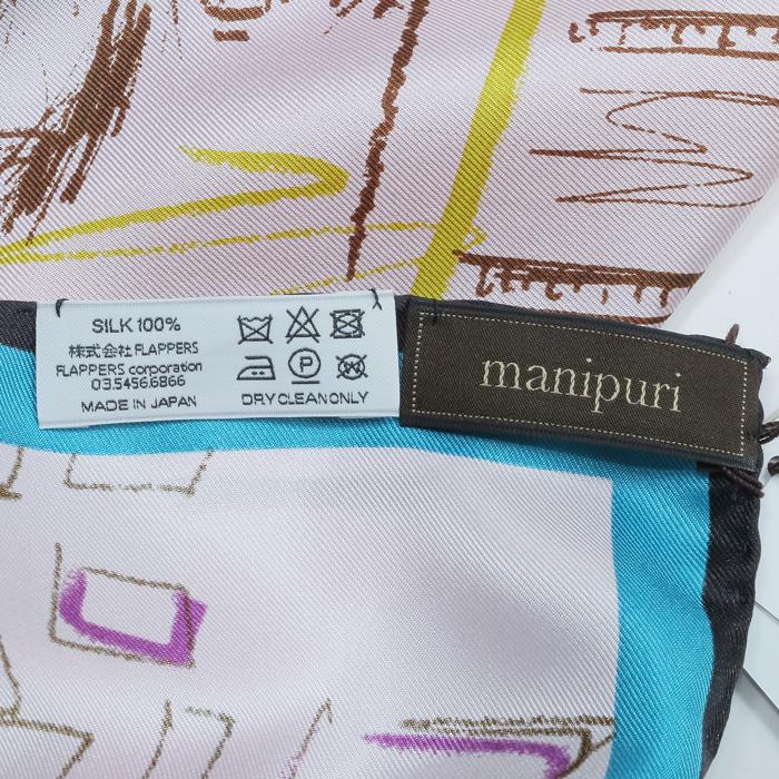 manipuri（マニプリ） scarf シルクスカーフ 65LDN 65×65 レディース