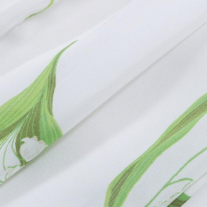 Adonisis アドニシス スズラン柄サテンギャザーフレアスカート  