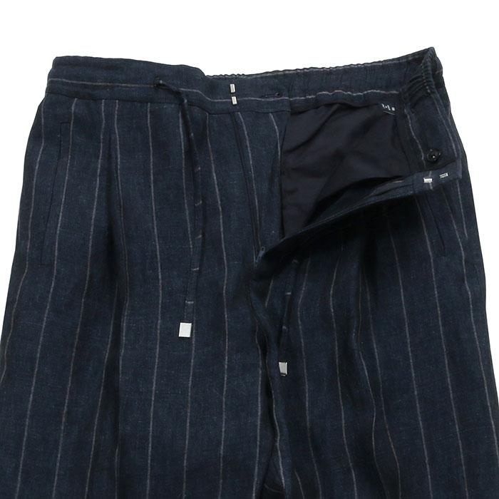 LARDINI ラルディーニ リネンストライプイージーパンツ スラックス