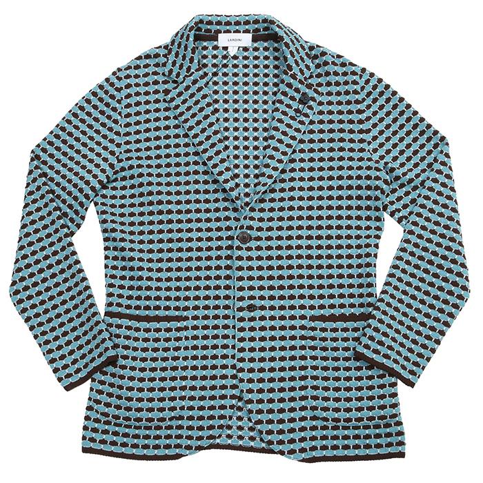 LARDINI ラルディーニ  2Bテーラードコットンニットジャケット メンズ 春夏 4116-ALKJ8QB040の画像