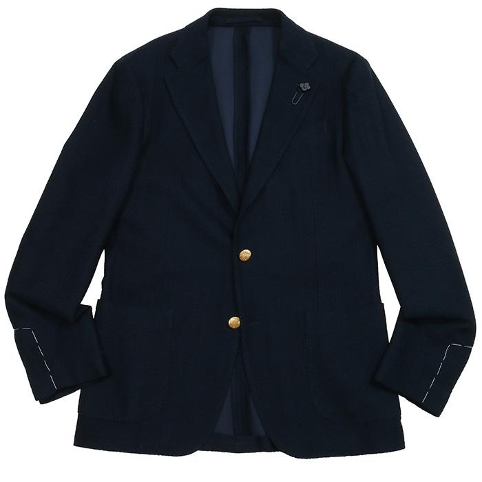 LARDINI ラルディーニ 2Bテーラードコットンニットジャケット メンズ 春夏 4116-ALKJ8QB040の画像