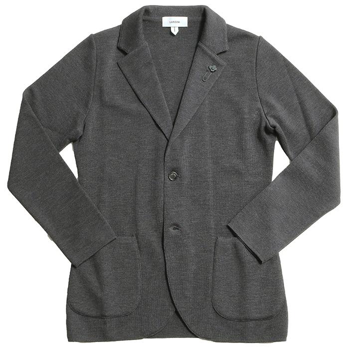 LARDINI ラルディーニ ウールニットシングルノーベントジャケット メンズ 秋冬 4126-ALGM7000の画像