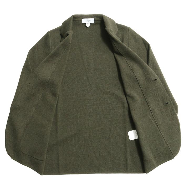 LARDINI ラルディーニ ウールニットシングルノーベントジャケット メンズ 秋冬 4126-ALGM7000の画像