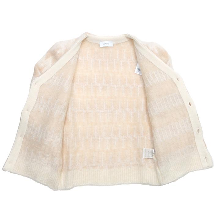LARDINI ラルディーニ キッドモヘア ヘリンボーンカーディガン メンズ 24秋冬 4216-5MML391064の画像
