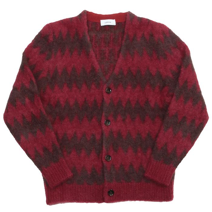 LARDINI ラルディーニ キッドモヘア ヘリンボーンカーディガン メンズ 24秋冬 4216-5MML391064の画像