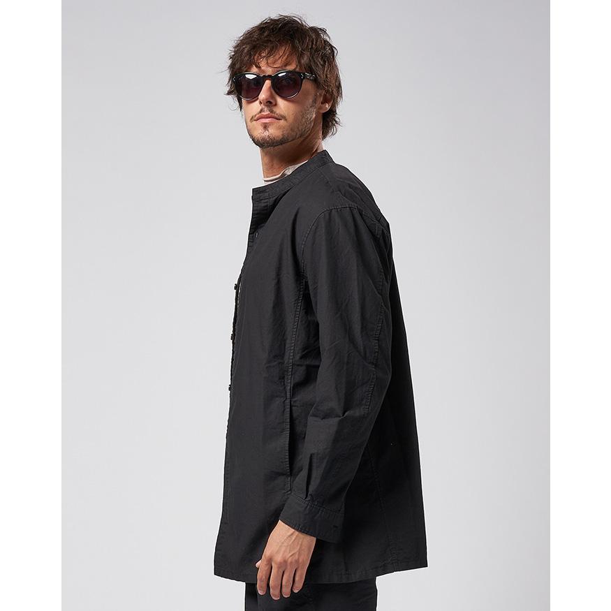 【美品】wjk 中綿ナイロンシャツジャケット ダブルジェイケー ブラック S wjk ダブルジェイケイ solid shirt coat メンズ 24春夏 4891cl23