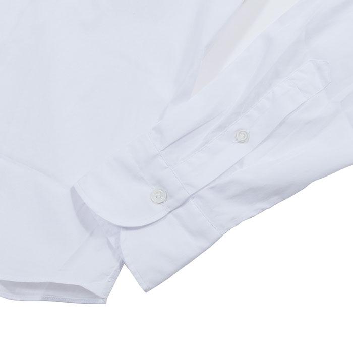 Giannetto vinci fit/ホワイトコットンシャツ GIANNETTO（ジャンネット） ワイドカラーコットンシャツ VINCI FIT