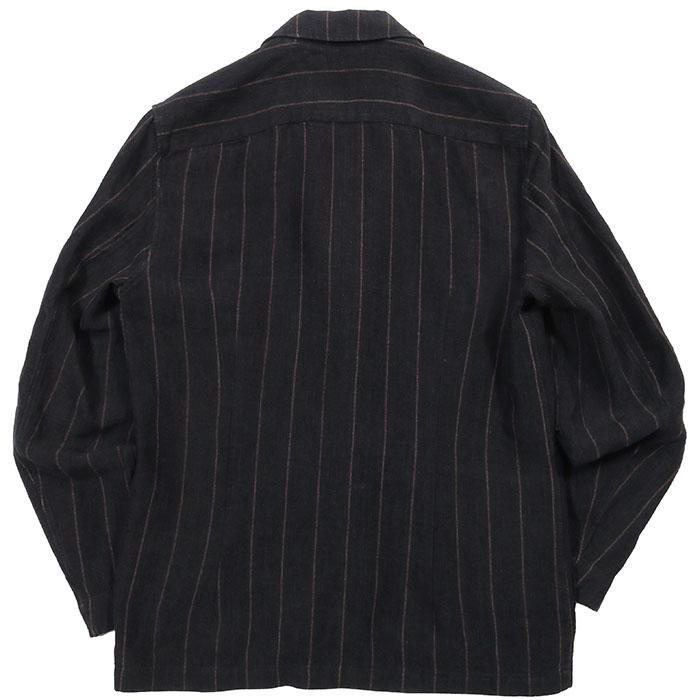 LARDINI（ラルディーニ） リネンストライプ2Bシャツジャケット メンズ