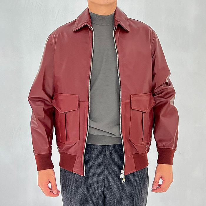 EMMETI（エンメティ） AKRON アクロン ラムナッパレザーブルゾン