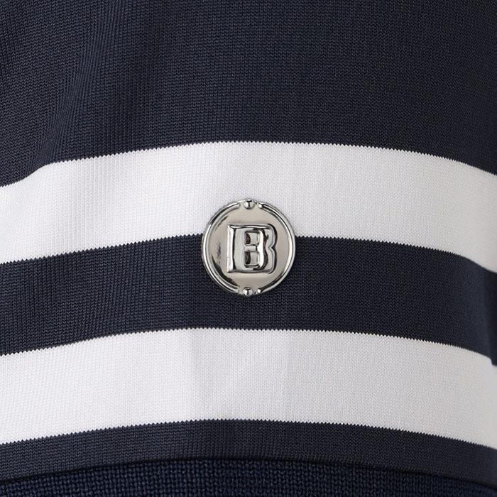 BRIEFING ブリーフィング　ポロシャツ　ボーダー　メンズ　ゴルフ　ロゴ　M BRIEFING GOLF ブリーフィングゴルフ MENS STRIPE POLO ボーダー