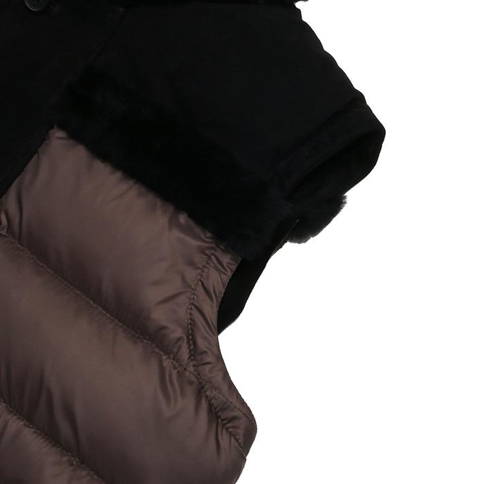 EMMETI エンメティ DONY MERINOS CAMOSCIATO NERO ムートンダウンベスト メンズ 23秋冬 DONYの画像