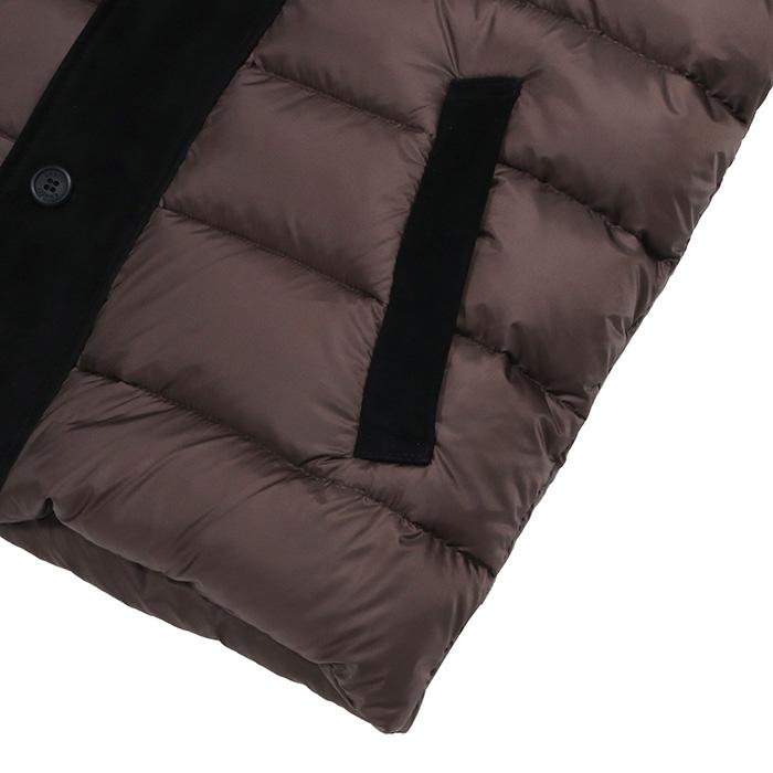 EMMETI エンメティ DONY MERINOS CAMOSCIATO NERO ムートンダウンベスト メンズ 23秋冬 DONYの画像