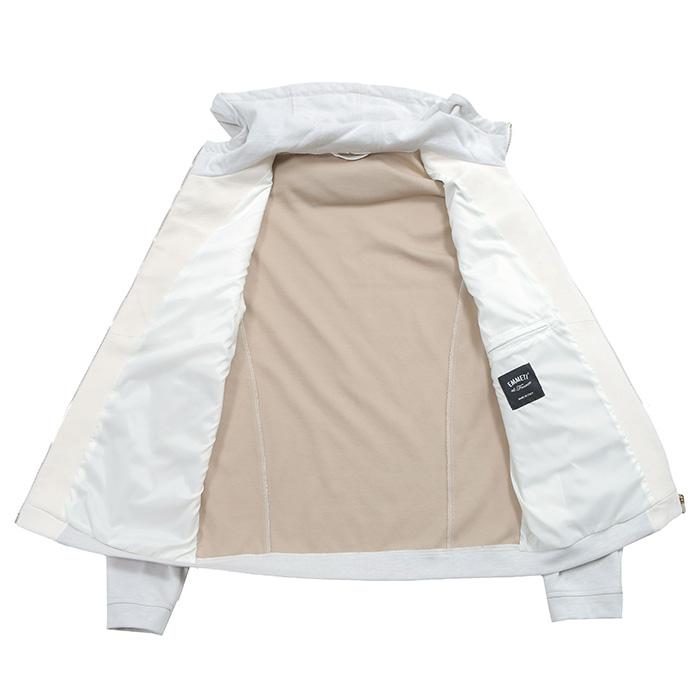 EMMETI エンメティ RAUL スエードレザー×ジャージー フーディー