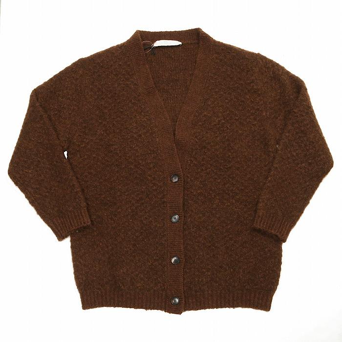 TELA テラ アルパカウールカーディガン レディース 秋冬 WHITE GREY