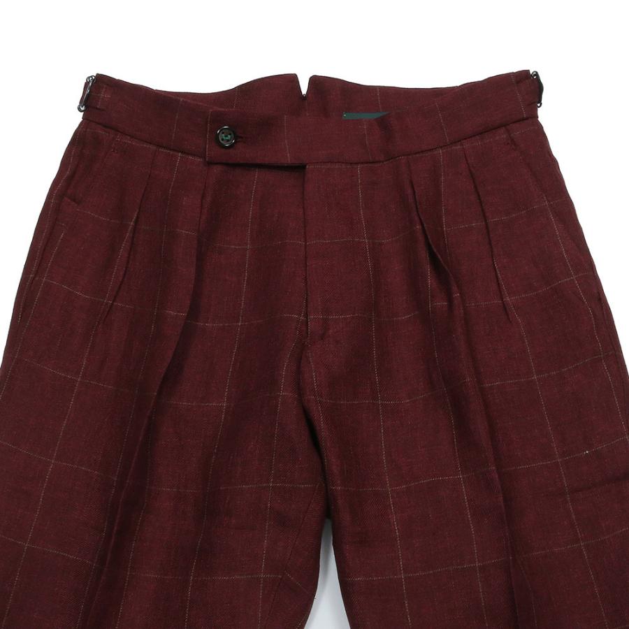 BERWICH（ベルウィッチ） SCOTCH リネンチェック 2プリーツサイド