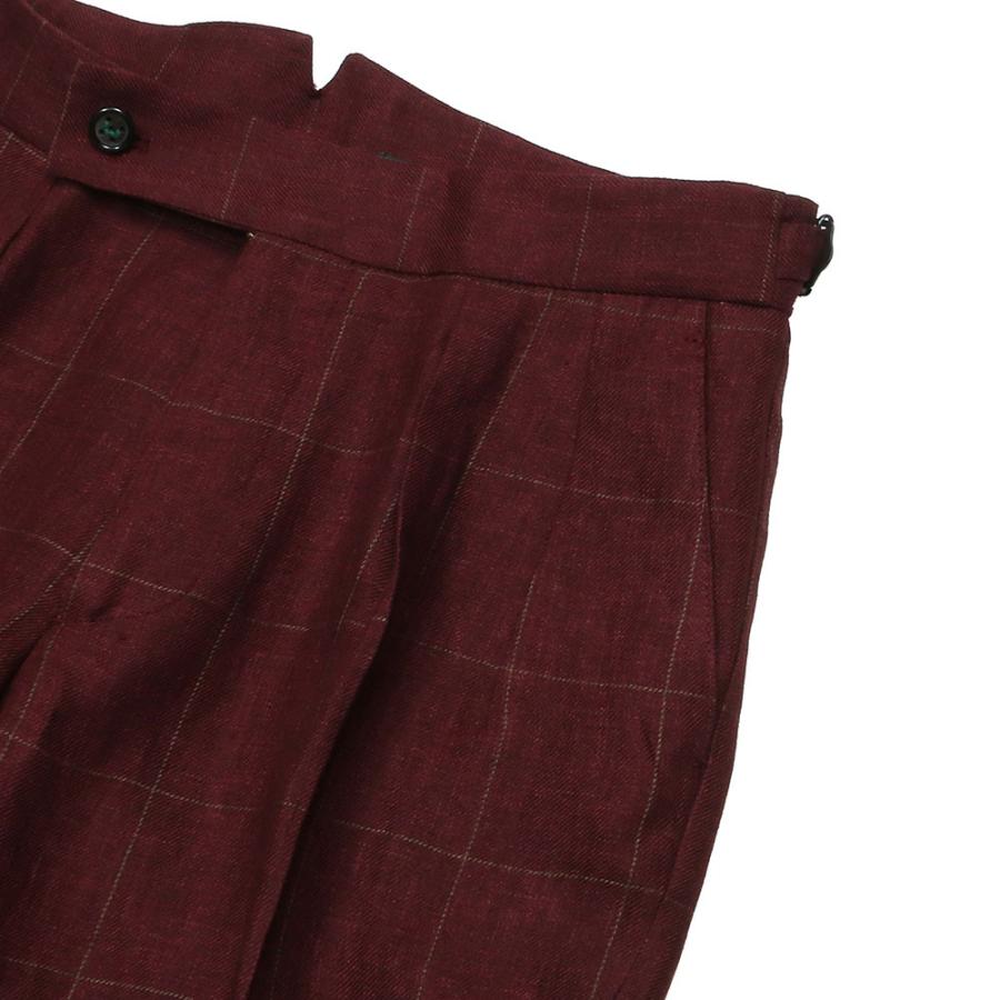 BERWICH（ベルウィッチ） SCOTCH リネンチェック 2プリーツサイド