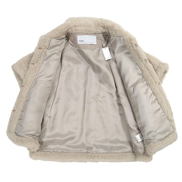 TICCA ウールファーポンチョ　グレー セール】【TICCA/ティッカ】ウールファーポンチョ（ポンチョ