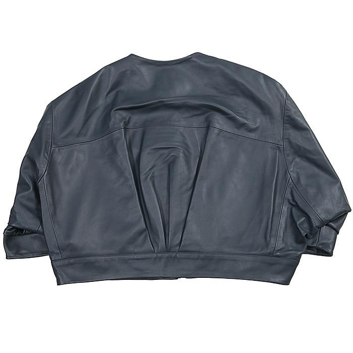 希少✨美品✨EMMETI エンメティ　レザー ブルゾン　ドルマン　定価15万 EMMETI（エンメティ） TILLY LAMBSKIN NAPPA ラムスキンレザー ノー