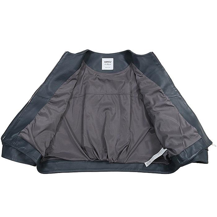 希少✨美品✨EMMETI エンメティ　レザー ブルゾン　ドルマン　定価15万 EMMETI（エンメティ） TILLY LAMBSKIN NAPPA ラムスキンレザー ノー