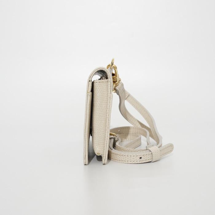 VIOLAd'ORO ヴィオラドーロ リザード型押しレザー 横型スマートフォン