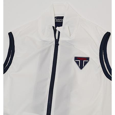 SALE! Tranvi トランヴィ TRJKB-03 Stretch Light Wind Vest White 軽量ストレッチウィンドベスト｜excorsgolf｜02