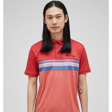 SALE! PeakPerformance ピークパフォーマンス  Player Print Polo Trek Pink  ポロシャツの画像