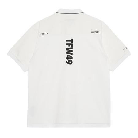 【土日祝も発送】TFW49 ティーエフダブリュー49  26SS  SIGNATURE SS REGULAR POLO WHITE  レギュラーポロの画像