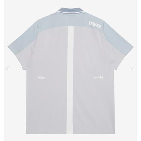 【新品未使用】 TFW49 SIDE MESH POLOホワイト×グレー TFW49 【土日祝も発送】TFW49 ティーエフダブリュー49 26SS SIDE MESH