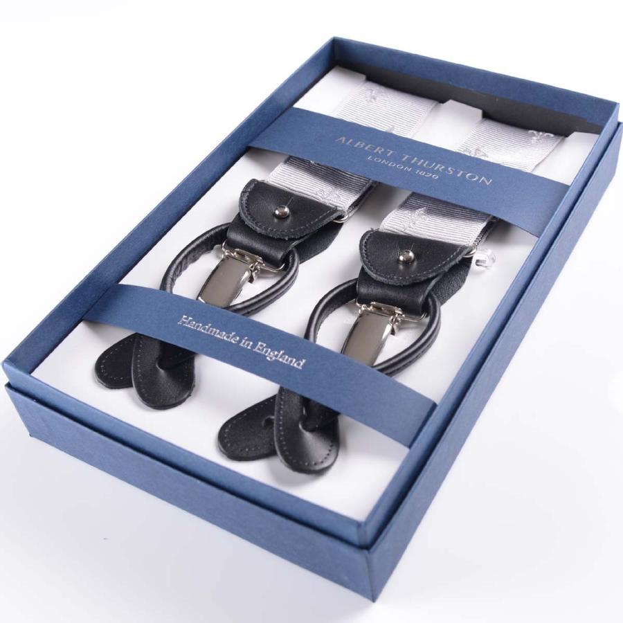 albert thurston（アルバートサーストン） サスペンダー シルバー ユリ