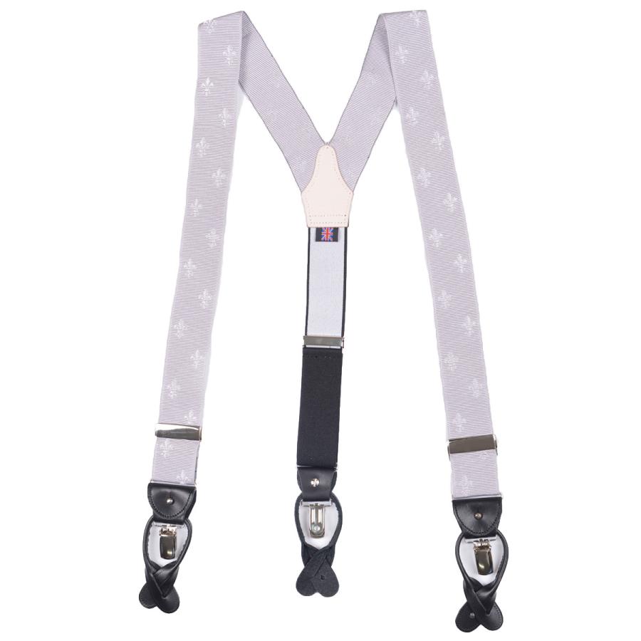  THURSTON サスペンダー シルバー albert thurston（アルバートサーストン） サスペンダー シルバー ユリ