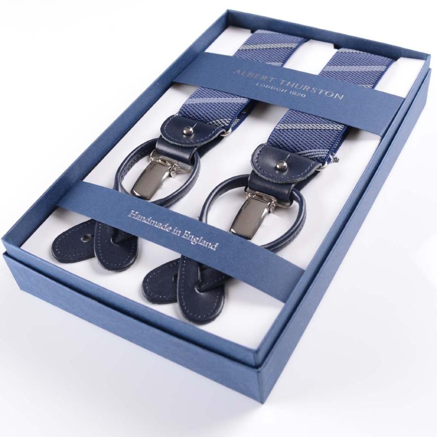 albert thurston（アルバートサーストン） サスペンダー ネイビーに