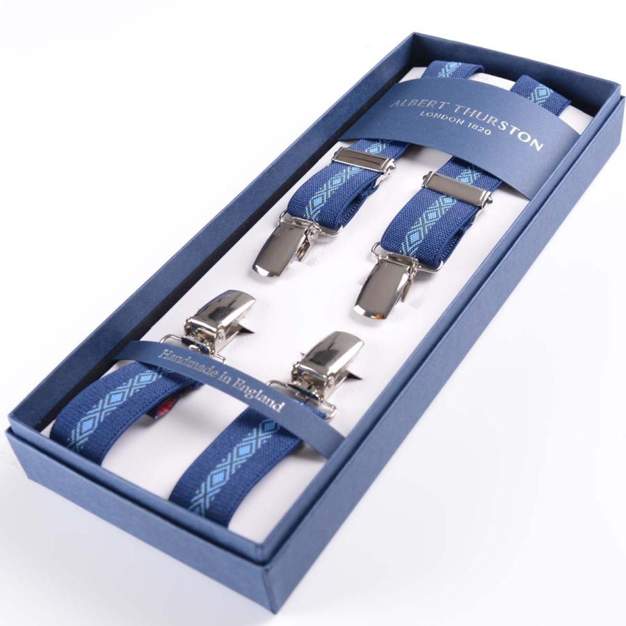 英国製アルバートサーストン X型クリップ留め サスペンダー エラ