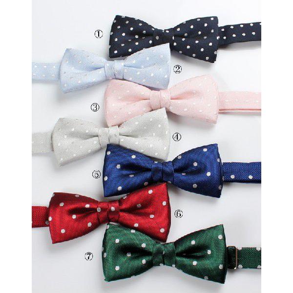 蝶ネクタイ ポケットチーフセット EXCY FORMAL  ドット柄 シルク 日本製 | EXCY