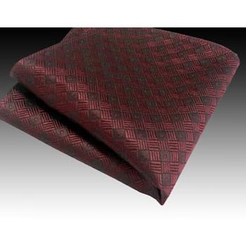 お揃いのポケットチーフ エンジ 格子柄 | EXCY