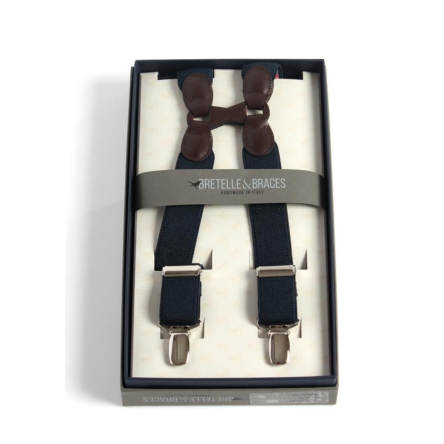 Bretelle & Braces サスペンダー ネイビー ブラウン
