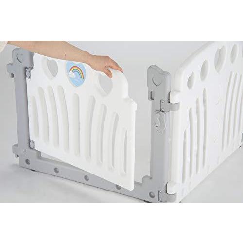 カトージ ベビーサークル 2ドア コロコロランド ホワイト&グレー 5か月~ 63903 