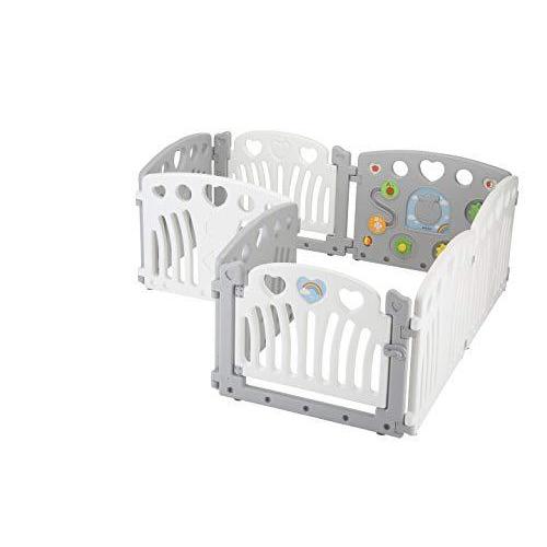 カトージ ベビーサークル 2ドア コロコロランド ホワイト&グレー 5か月~ 63903 