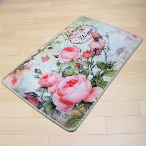 玄関マット浴室柄室内薔薇おしゃれ 薔薇雑貨プレゼント、ギフトにDLI
