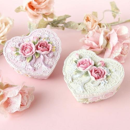 ハート形ジュエリーボックス (ピンク) かわいい、リフォーム ハート形ジュエリーボックス (ピンク) かわいい、リフォーム