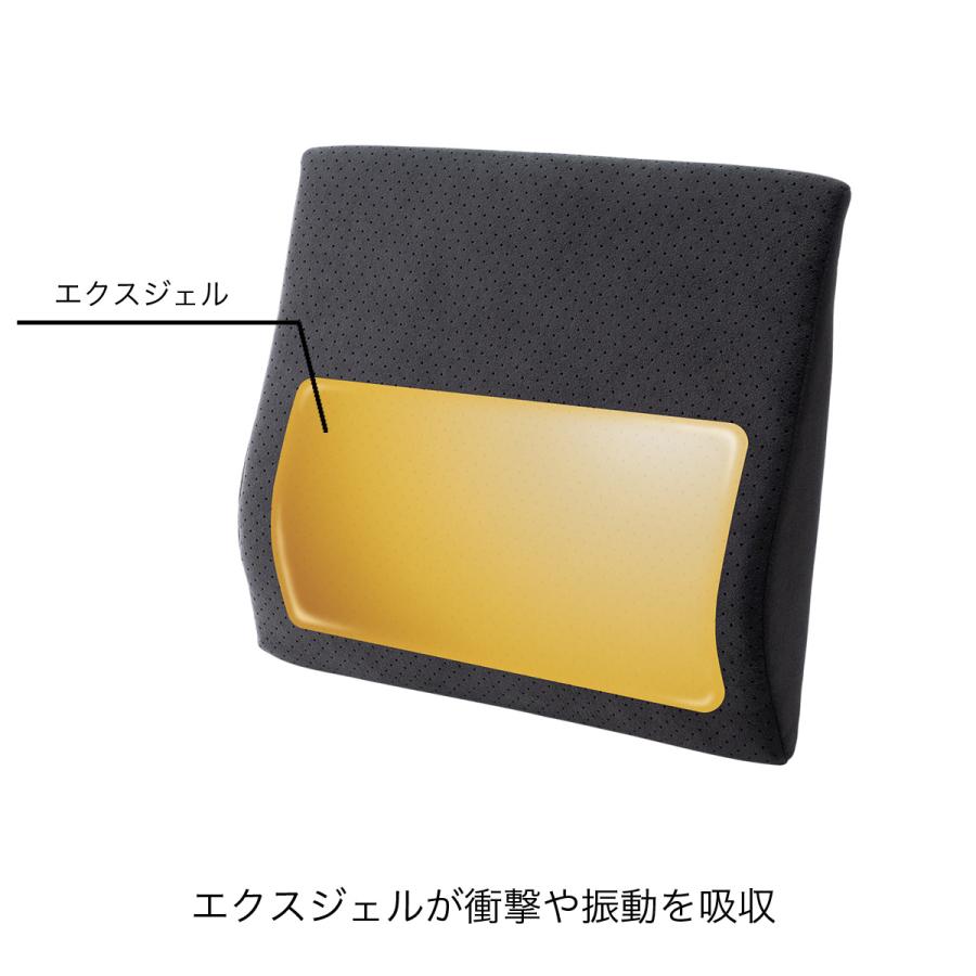 EXGel 骨盤・姿勢矯正クッション ブラック　腰痛対策　運転　デスクワーク EXGEL（エクスジェル） ジェルクッション テレワーク 出張 旅行 腰