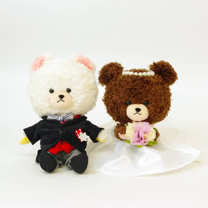 ぬいぐるみ ジャッキー＆デイビッド　ウエディングセット くまのがっこう 結婚式 結婚祝い 披露宴 ウェルカムドール 結婚記念日 入籍祝い ウェルカムベア_1
